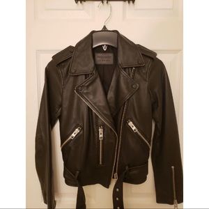 all saints balfren leather biker jacket